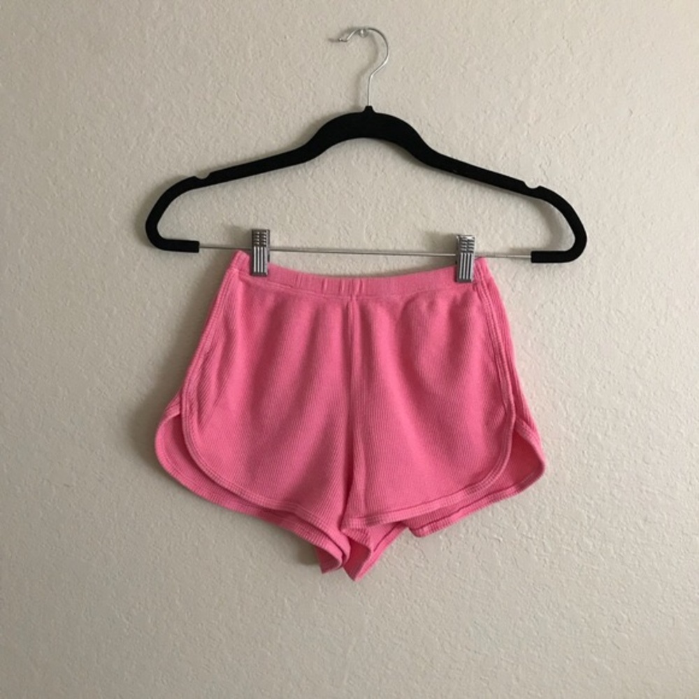 John Galt Hot Pink Thermal Lisette Shorts